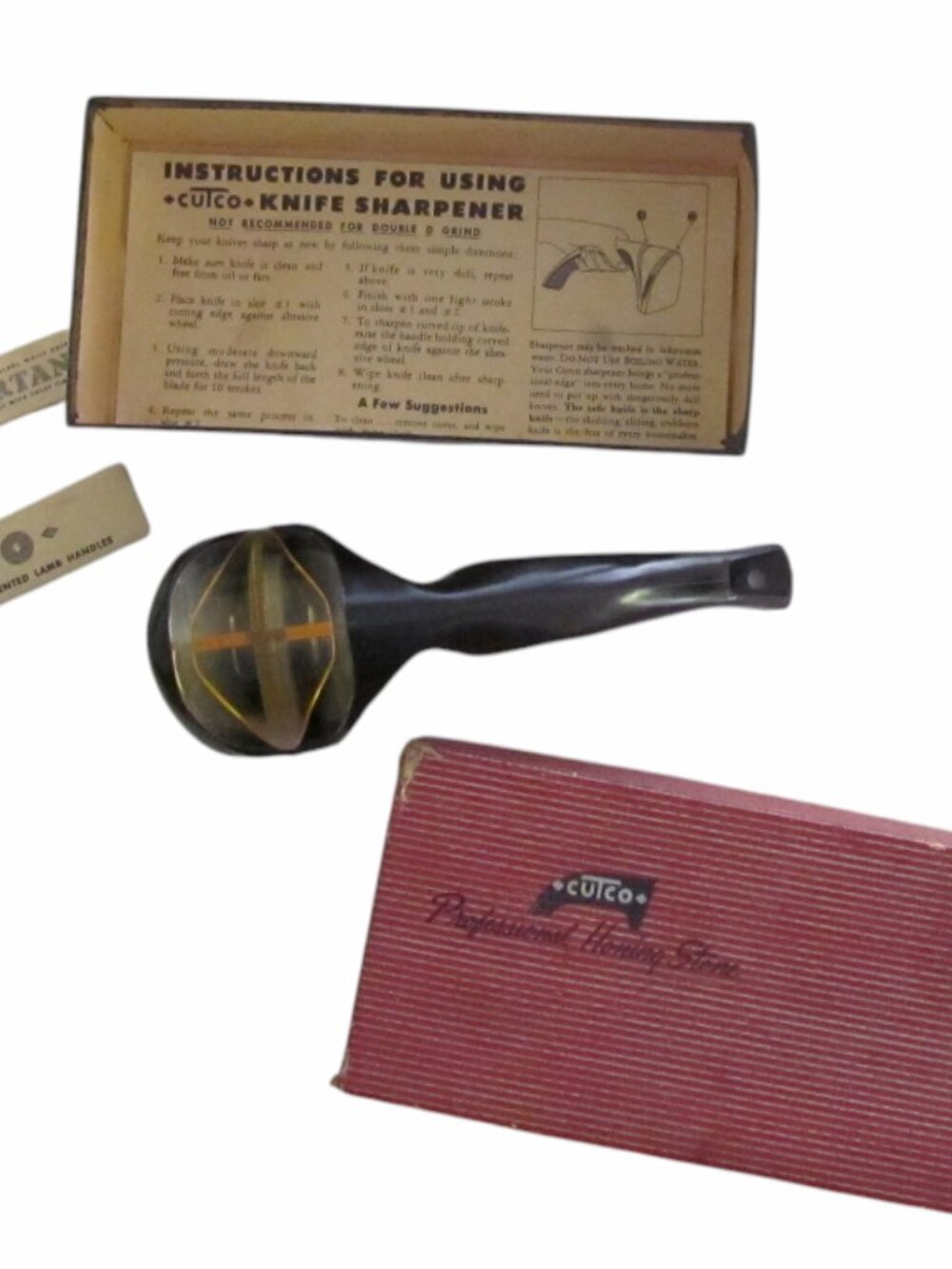 Cutco Professional Honing Stone Knife Sharpener Vintage